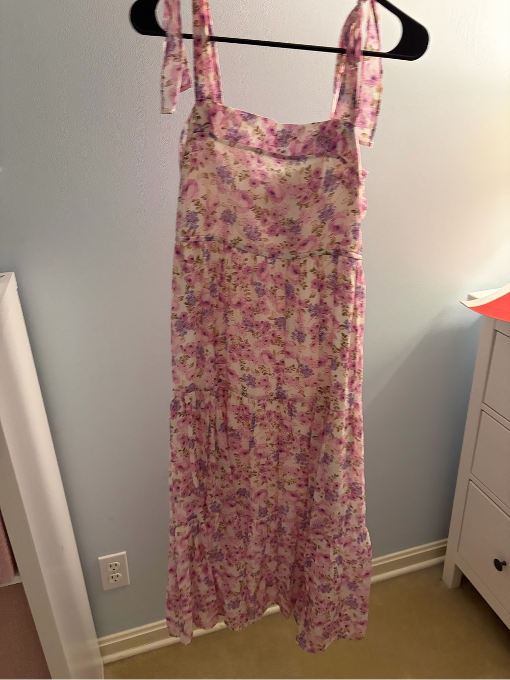 Altar'd State Pink & Lavender Smocked Floral Dress
